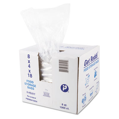 Inteplast Group Food and Utility Bags  8 qt  1 2 mil  8  x 18   Clear  1 000 Carton (IBS PB080418XH)