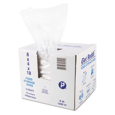Inteplast Group Food and Utility Bags  8 qt  1 2 mil  8  x 18   Clear  1 000 Carton (IBS PB080418XH)