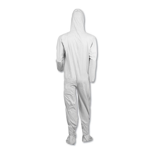 KleenGuard A40 Elastic-Cuff  Ankle  Hood   Boot Coveralls  White  3X-Large  25 Carton (KCC 44336)