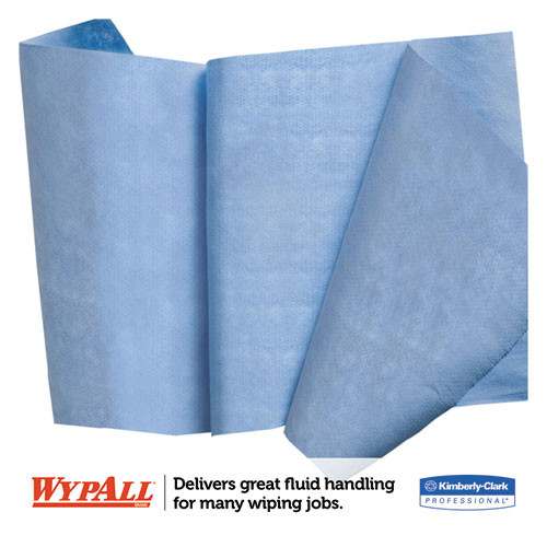 WypAll X90 Cloths  Jumbo Roll  11 1 10 x 13 2 5  Denim Blue  450 Roll  1 Roll Carton (KCC 12889)