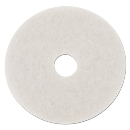 Boardwalk Polishing Floor Pads  18  Diameter  White  5 Carton (PAD 4018 WHI)