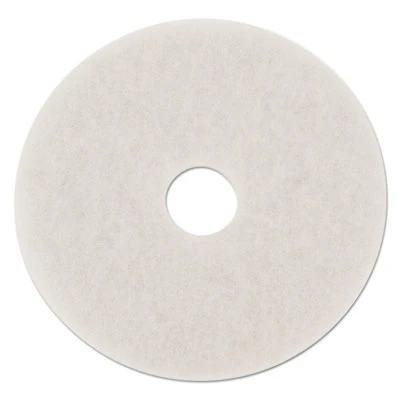Boardwalk Polishing Floor Pads  18  Diameter  White  5 Carton (PAD 4018 WHI)
