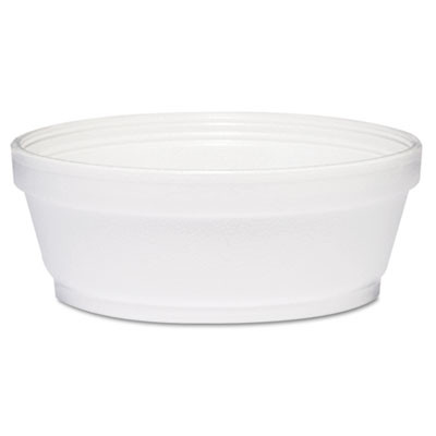 Dart Foam Container  8 oz  White  Squat  500 Carton (DCC 8SJ32)