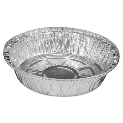 Boardwalk Round Aluminum To-Go Containers  7  Dia   500 Carton (BWK ROUND7)