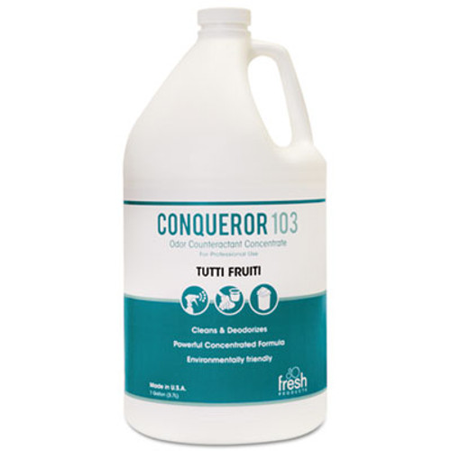 Fresh Products Conqueror 103 Odor Counteractant Concentrate  Tutti-Frutti  1 gal Bottle  4 Carton (FRS 1-WB-TU)