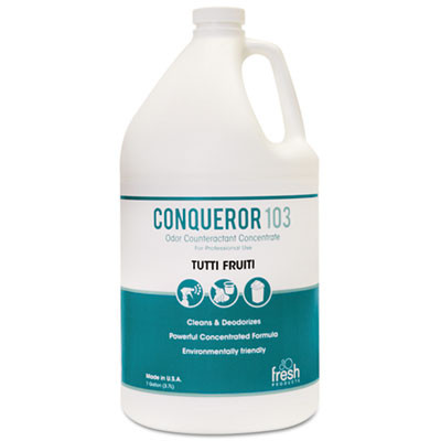Fresh Products Conqueror 103 Odor Counteractant Concentrate  Tutti-Frutti  1 gal Bottle  4 Carton (FRS 1-WB-TU)