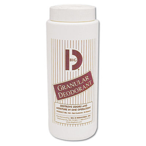 Big D Industries Granular Deodorant  Lemon  16 oz  Shaker Can  12 Carton (BGD 150)