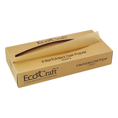 Bagcraft EcoCraft Interfolded Soy Wax Deli Sheets  12 x 10 3 4  500 Box  12 Boxes Carton (BGC 016012)