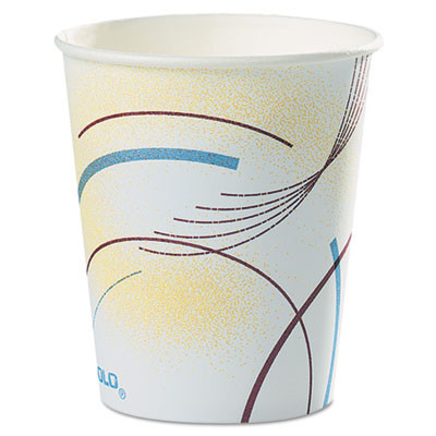 Dart Paper Water Cups  5 oz   Cold  Meridian Design  Multicolored  100 Sleeve  25 Sleeves Carton (SCC 52MD)
