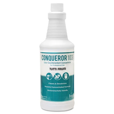 Fresh Products Conqueror 103 Odor Counteractant Concentrate  Tutti-Frutti  32 oz Bottle  12 Carton (FRS 12-32WB-TU)