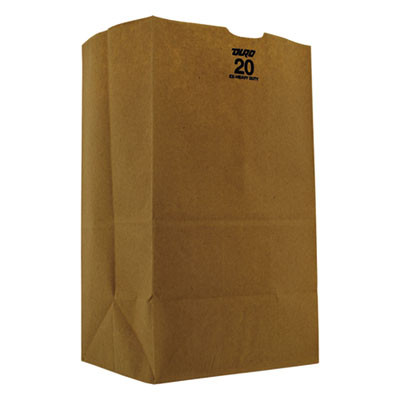 General Grocery Paper Bags  57 lbs Capacity   20 Squat  8 25 w x 5 94 d x 13 38 h  Kraft  500 Bags (BAG GX2060S)