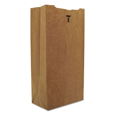 General Grocery Paper Bags  35 lbs Capacity   8  6 13 w x 4 17 d x 12 44 h  Kraft  2 000 Bags (BAG GK8)
