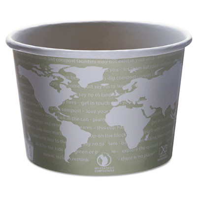 Eco-Products World Art Renewable and Compostable Food Container  16 oz  Seafoam  25 Pack  20 Packs Carton (ECP EP-BSC16-WA)