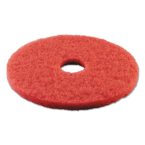 Boardwalk Buffing Floor Pads  15  Diameter  Red  5 Carton (PAD 4015 RED)