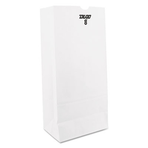 General Grocery Paper Bags  35 lbs Capacity   8  6 13 w x 4 17 d x 12 44 h  White  500 Bags (BAG GW8-500)