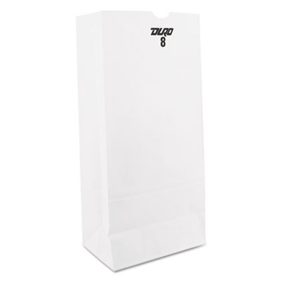 General Grocery Paper Bags  35 lbs Capacity   8  6 13 w x 4 17 d x 12 44 h  White  500 Bags (BAG GW8-500)