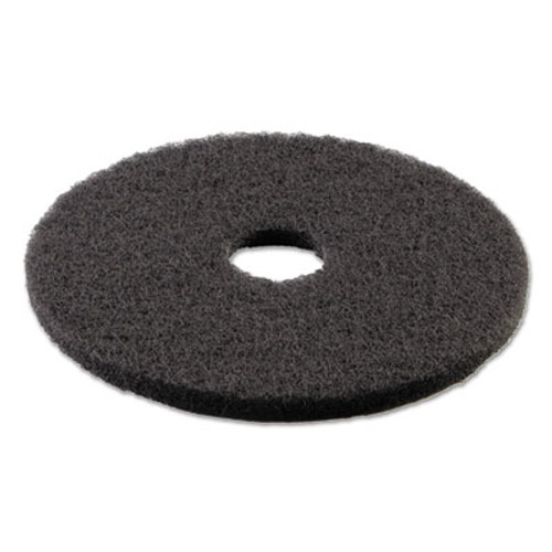 Boardwalk Stripping Floor Pads  16  Diameter  Black  5 Carton (PAD 4016 BLA)