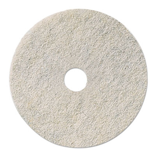 Boardwalk Natural White Burnishing Floor Pads  17  Diameter  5 Carton (PAD 4017 NAT)