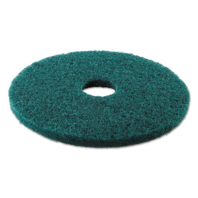 Boardwalk Heavy-Duty Scrubbing Floor Pads  16  Diameter  Green  5 Carton (PAD 4016 GRE)