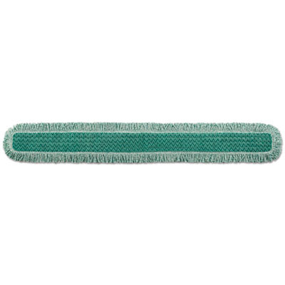 Rubbermaid Commercial HYGEN HYGEN Dust Mop Heads With Fringe  Green  60 in   Microfiber  Cut-End (RCP Q460 GRE)