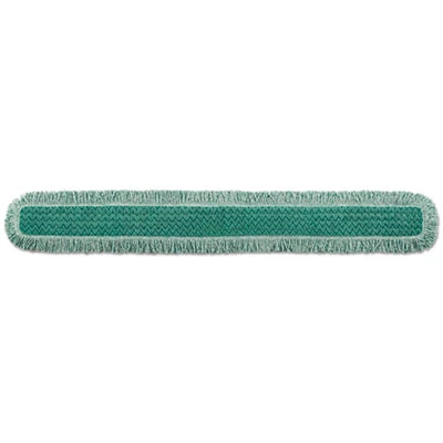 Rubbermaid Commercial HYGEN HYGEN Dust Mop Heads With Fringe  Green  60 in   Microfiber  Cut-End (RCP Q460 GRE)