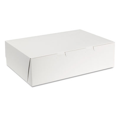 SCT Tuck-Top Bakery Boxes  14w x 10d x 4h  White  100 Carton (SCH 1025)