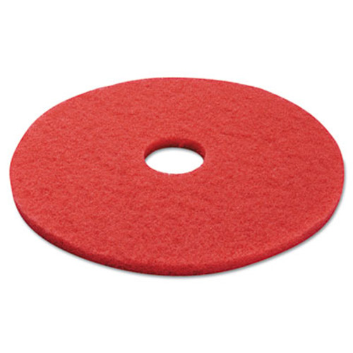 Boardwalk Buffing Floor Pads  17  Diameter  Red  5 Carton (PAD 4017 RED)
