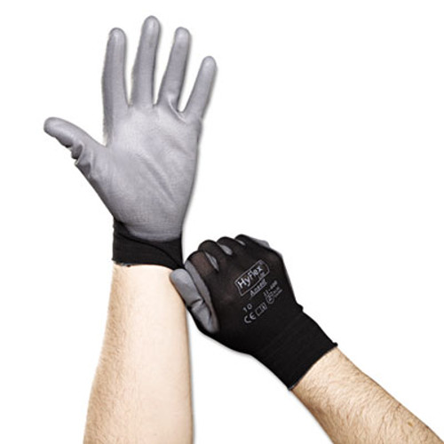 AnsellPro HyFlex Lite Gloves  Black Gray  Size 10  12 Pairs (ANS1160010BK)