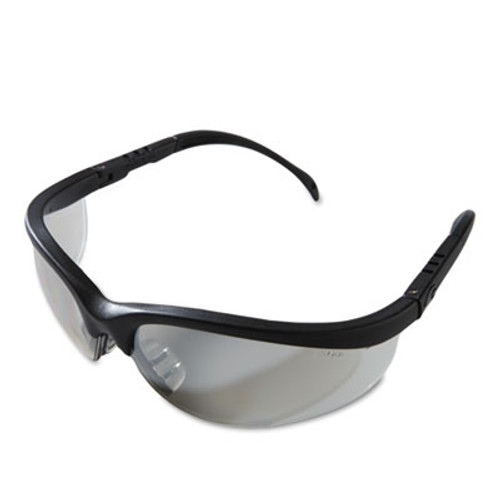 MCR Safety Klondike Safety Glasses  Black Matte Frame  Clear Mirror Lens (CWS KD119)