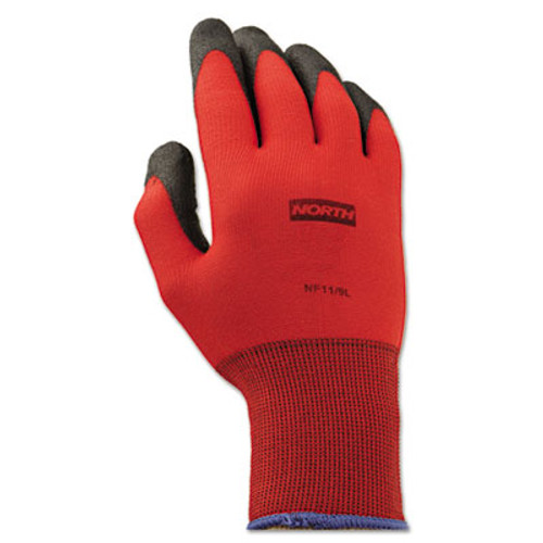 North Safety NorthFlex Red Foamed PVC Gloves  Red Black  Size 9 L  12 Pairs (NSP NF119L)