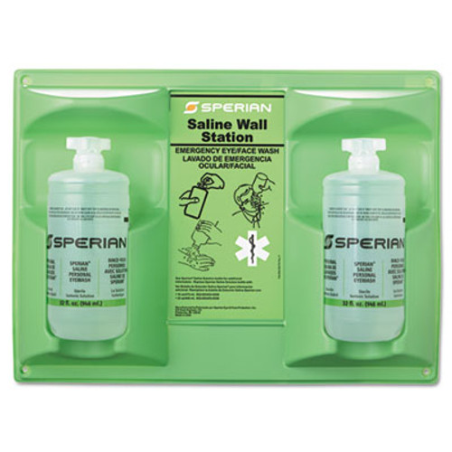 Honeywell Saline Eye Wash Wall Station  32oz Bottle  2 Bottles Station  4 Carton (FND 320004620000)
