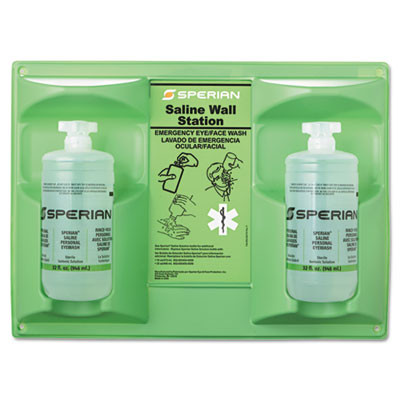 Honeywell Saline Eye Wash Wall Station  32oz Bottle  2 Bottles Station  4 Carton (FND 320004620000)