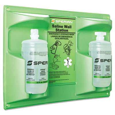 Honeywell Saline Eye Wash Wall Station  32oz Bottle  2 Bottles Station  4 Carton (FND 320004620000)