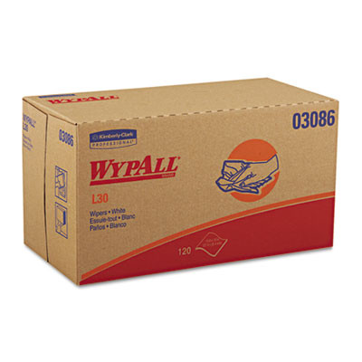 WypAll L30 Towels  POP-UP Box  10 x 9 4 5  White  120 Box  10 Boxes Carton (KCC 03086)
