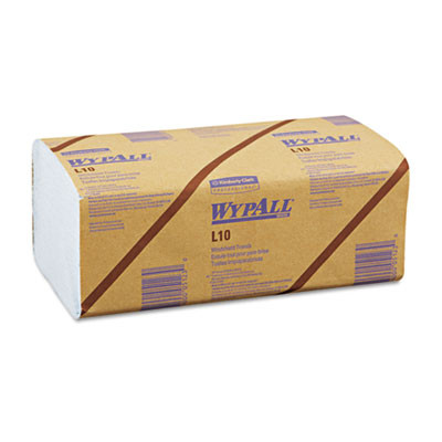 WypAll L10 Windshield Towels  1-Ply  9 1 10 x 10 1 4  1-Ply  224 Pack  10 Packs Carton (KCC 05123)