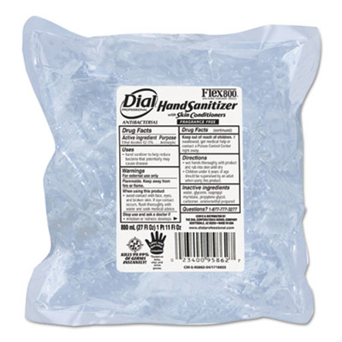 Dial Professional Antibacterial Gel Hand Sanitizer with Moisturizers  800mL Refill  12 Carton (DIA 95862)