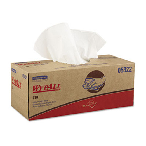 WypAll L10 Towels POP-UP Box  1Ply  12x10 1 4  White  125 Box  18 Boxes Carton (KCC 05322)