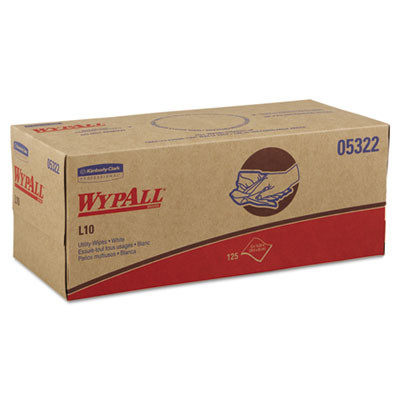 WypAll L10 Towels POP-UP Box  1Ply  12x10 1 4  White  125 Box  18 Boxes Carton (KCC 05322)