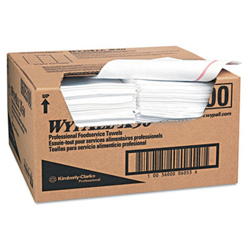 WypAll X50 Foodservice Towels  1 4 Fold  23 1 2 x 12 1 2  White  200 Carton (KCC 06053)
