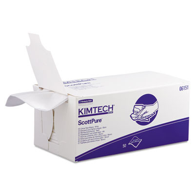 Kimtech SCOTTPURE Critical Task Wipers  12 x 23  White  50 Bx  8 Boxes Carton (KCC 06151)