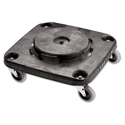 Rubbermaid Commercial Brute Container Square Dolly  250 lb Capacity  17 25 x 6 25  Black (RCP 3530)