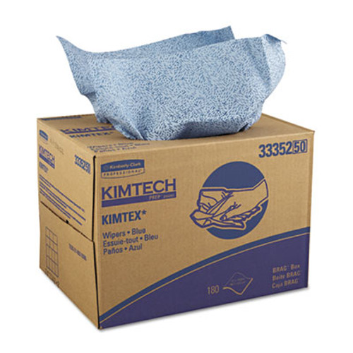 WypAll Oil  Grease and Ink Cloths  BRAG Box  12 1 x 16 8  Blue  180 Box (KCC 33352)