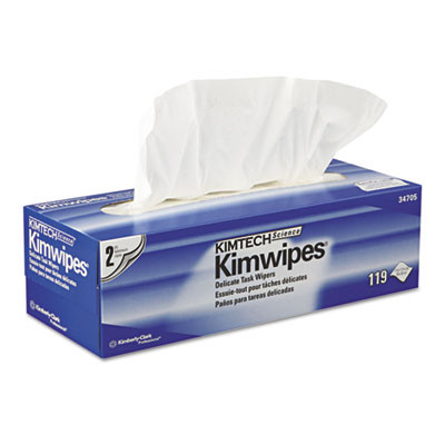 Kimtech Kimwipes Delicate Task Wipers  2-Ply  11 4 5 x 11 4 5  119 Box  15 Boxes Carton (KCC 34705)