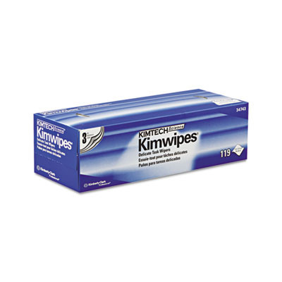 Kimtech Kimwipes Delicate Task Wipers  3-Ply  11 4 5 x 11 4 5  119 Box  15 Boxes Carton (KCC 34743)