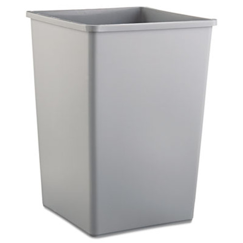 Rubbermaid Commercial Untouchable Square Waste Receptacle  Plastic  35 gal  Gray (RCP 3958 GRA)