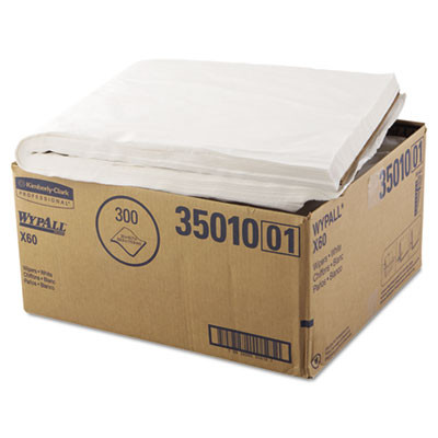 WypAll X60 Shower Towels  22 1 2 x 39  White  100 Box  3 Boxes Carton (KCC 35010)