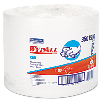 WypAll X50 Cloths  Jumbo Roll  9 4 5 x 13 2 5  White  1100 Roll (KCC 35015)