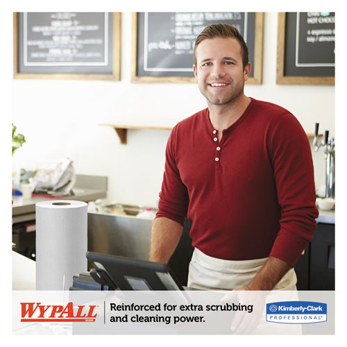 WypAll X60 Cloths  Small Roll  9 4 5 x 13 2 5  White  130 Roll  12 Rolls Carton (KCC 35401)