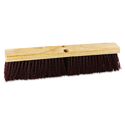 Boardwalk Floor Brush Head  18  Wide  Maroon  Heavy Duty  Polypropylene Bristles (BWK 20318)