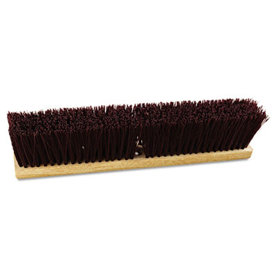 Boardwalk Floor Brush Head  18  Wide  Maroon  Heavy Duty  Polypropylene Bristles (BWK 20318)